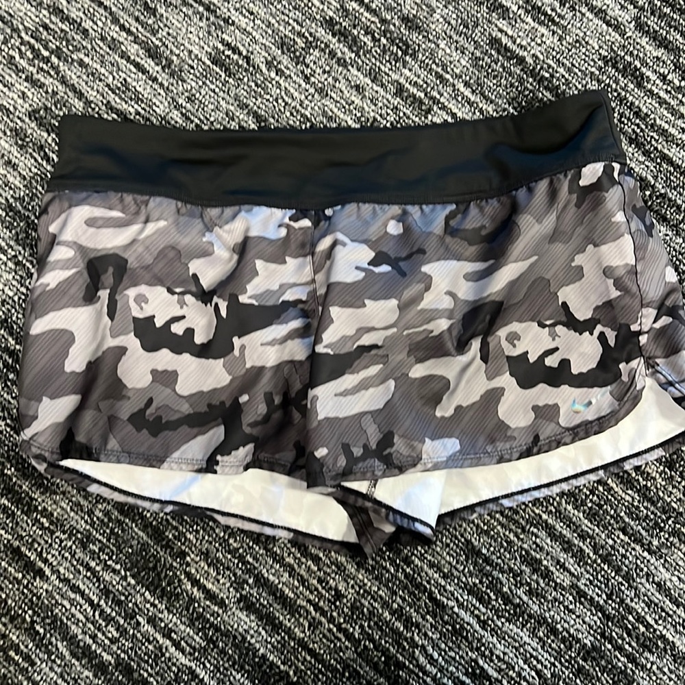 Nike camo swim shorts